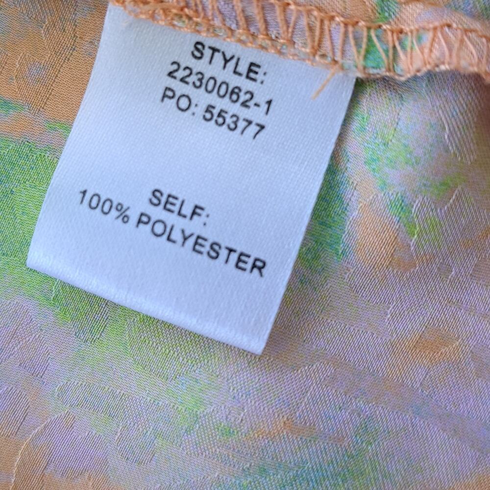 Current Air Abstract Split Neck Blouse Medium Ora… - image 8